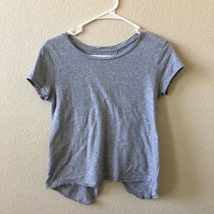 Gray T-shirt with cut out on back